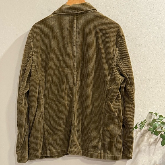 Alex Mill Men's Large Olive Green Rugged Corduroy Mill Blazer Sack Jacket Casual - Picture 2 of 5